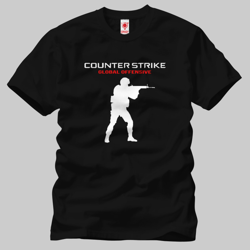 TSEC176401, Crazy, Counter Strike Global Offensive Terrorist, Baskılı Erkek Tişört