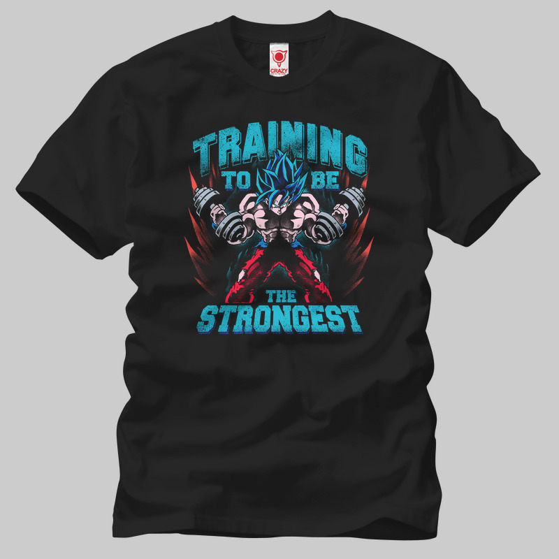 TSEC177701, Crazy, Training To Be Strongest Gym Super, Baskılı Erkek Tişört
