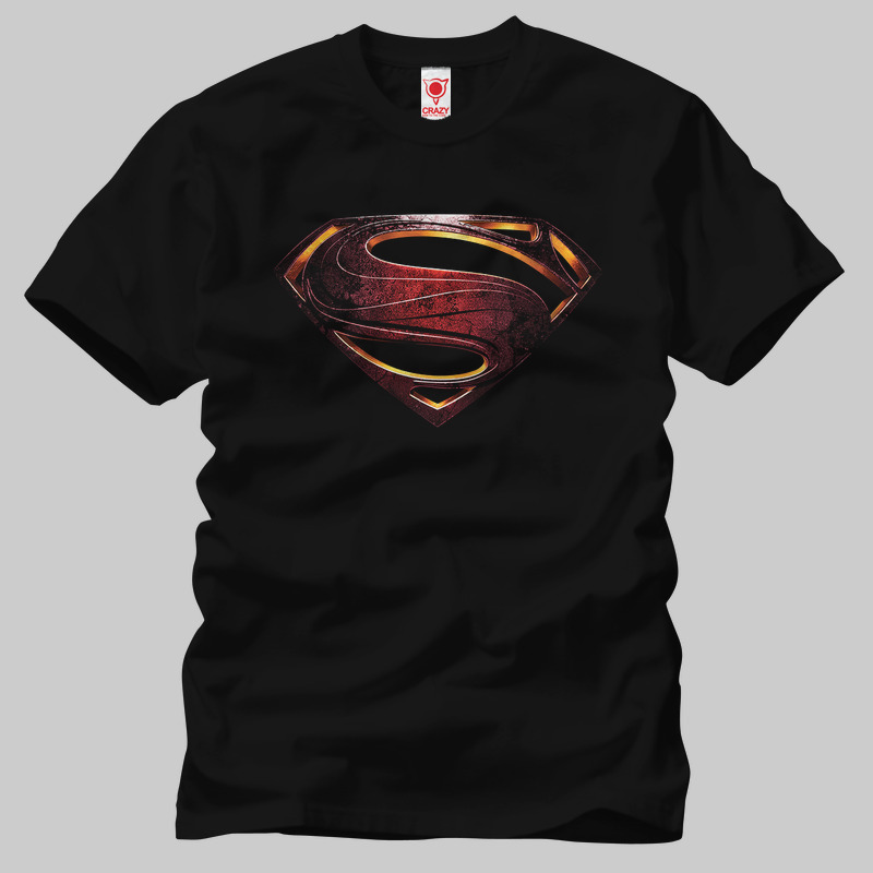 TSEC190701, Crazy, Justice League Superman Metallic Symbol, Baskılı Erkek Tişört