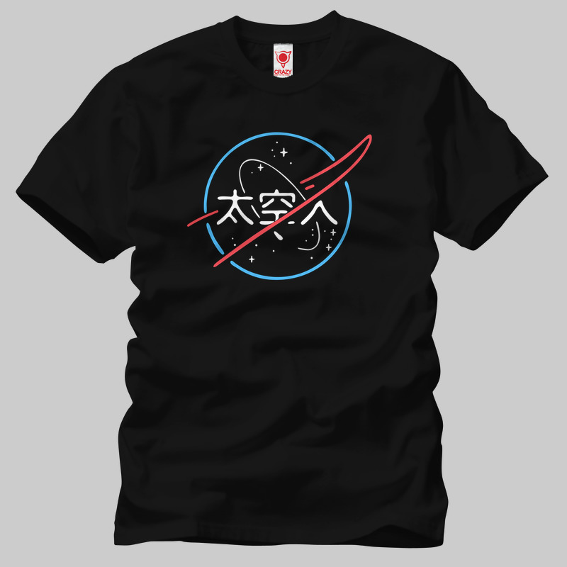 TSEC202701, Crazy, Jaxa Space Agency, Baskılı Erkek Tişört