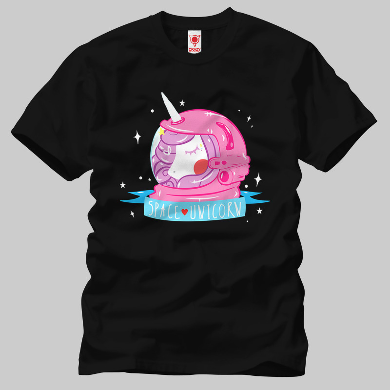 TSEC204101, Crazy, Space Unicorn, Baskılı Erkek Tişört