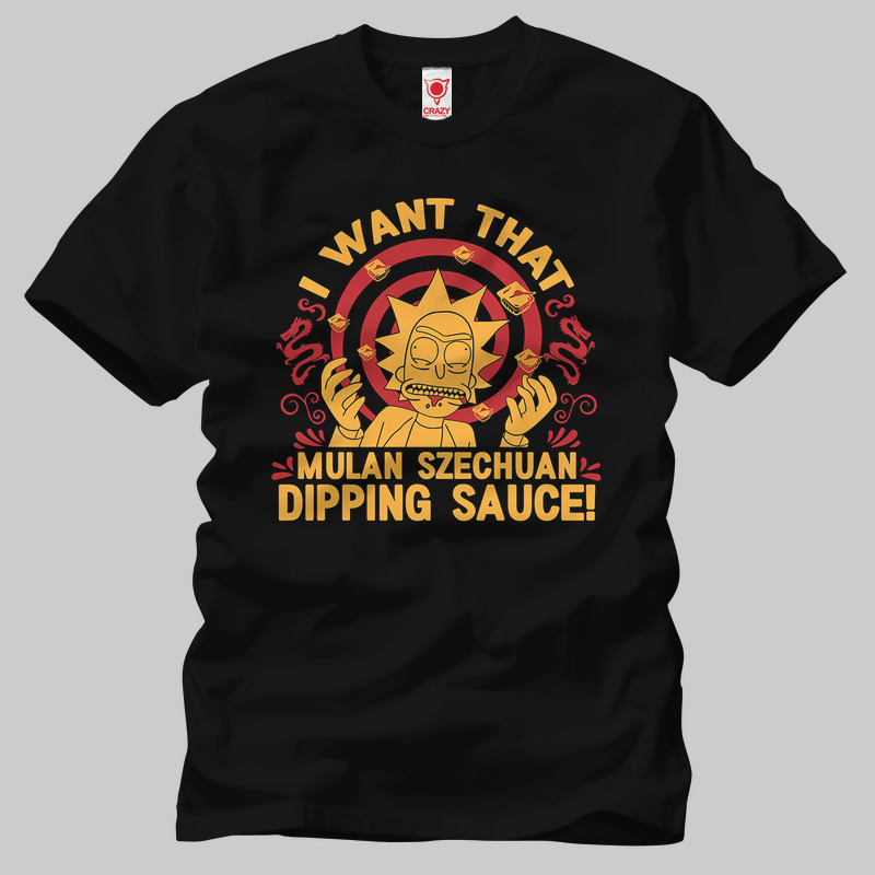 TSEC211701, Crazy, Rick And Morty Mulan Sauce Detail, Baskılı Erkek Tişört