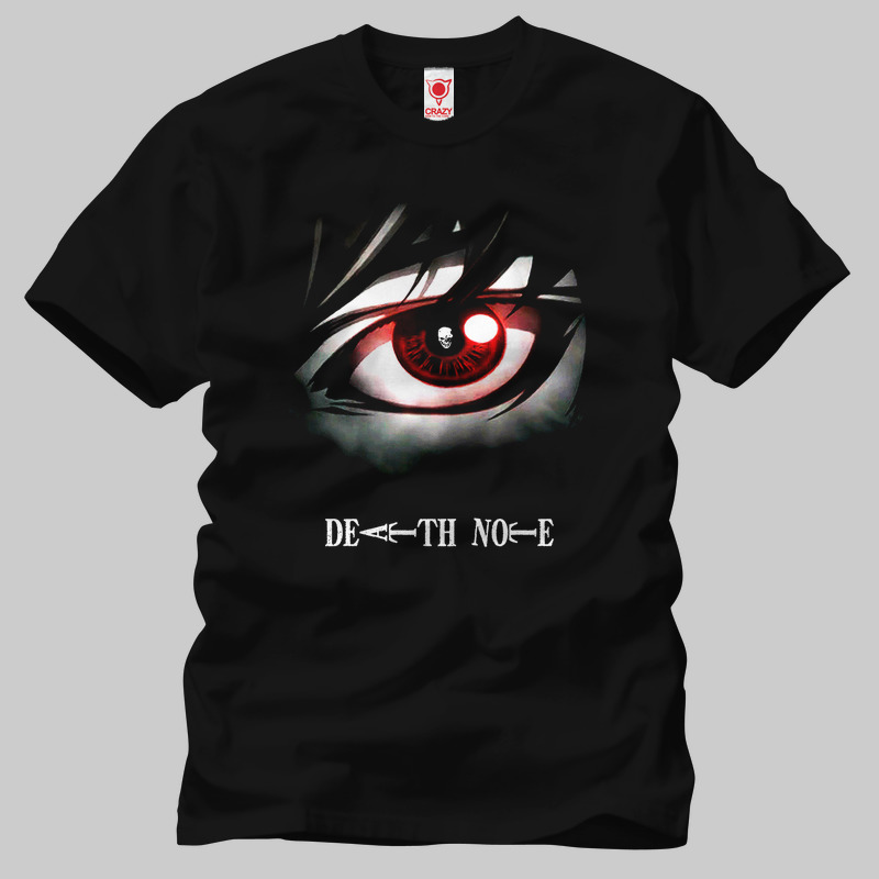 TSEC218601, Crazy, Death Note Eyes, Baskılı Erkek Tişört