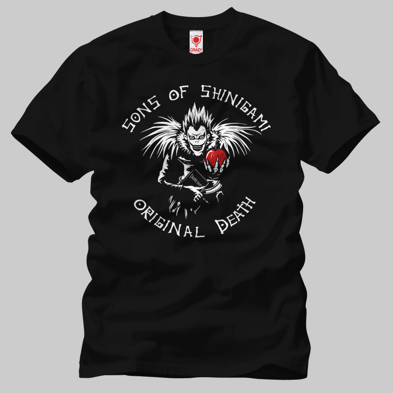 TSEC219201, Crazy, Death Note Sons Of Shinigami, Baskılı Erkek Tişört