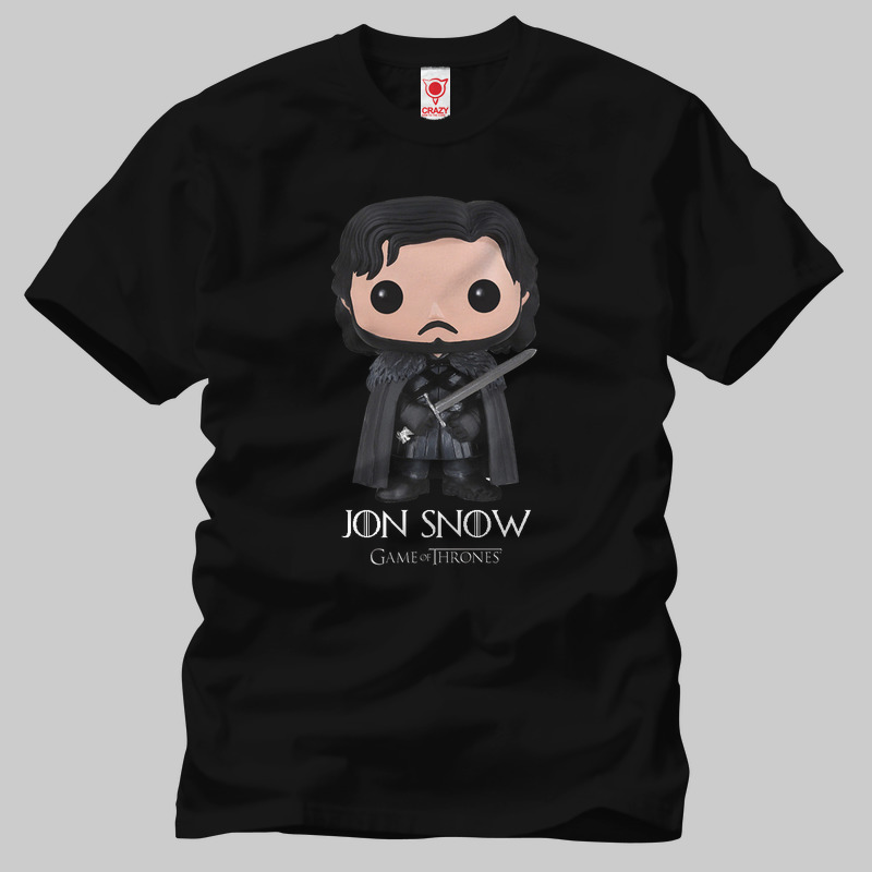 TSEC219901, Crazy, Game Of Thrones Jon Snow, Baskılı Erkek Tişört