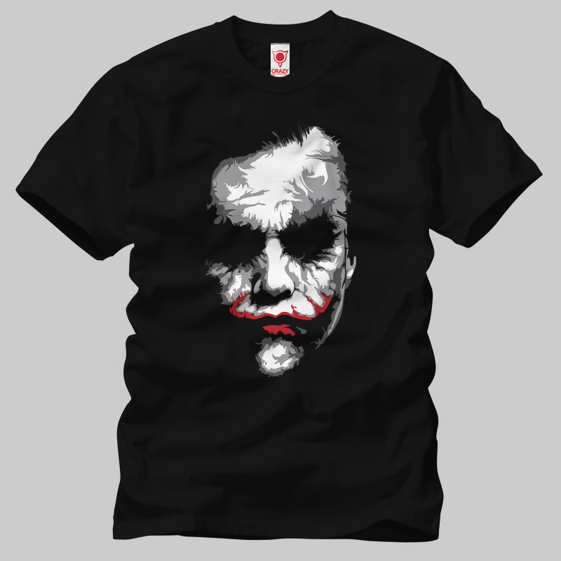 TSEC222901, Crazy, Joker Face, Baskılı Erkek Tişört