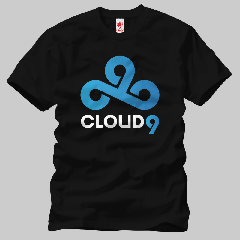 TSEC224901, Crazy, Team Cloud 9 Logo, Baskılı Erkek Tişört