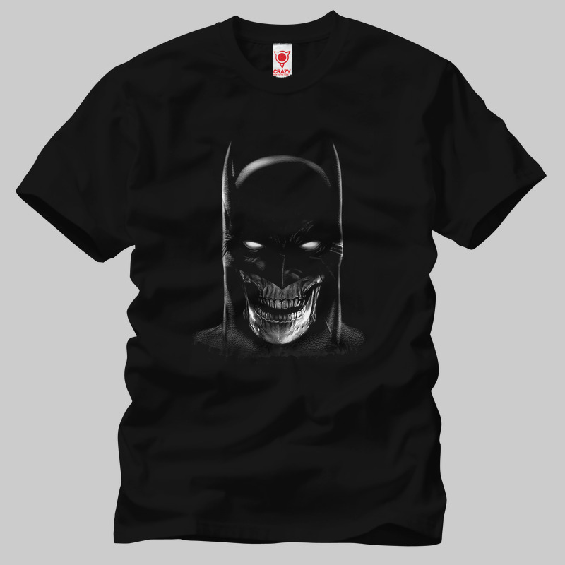 TSEC228301, Crazy, Batman Skull Face, Baskılı Erkek Tişört