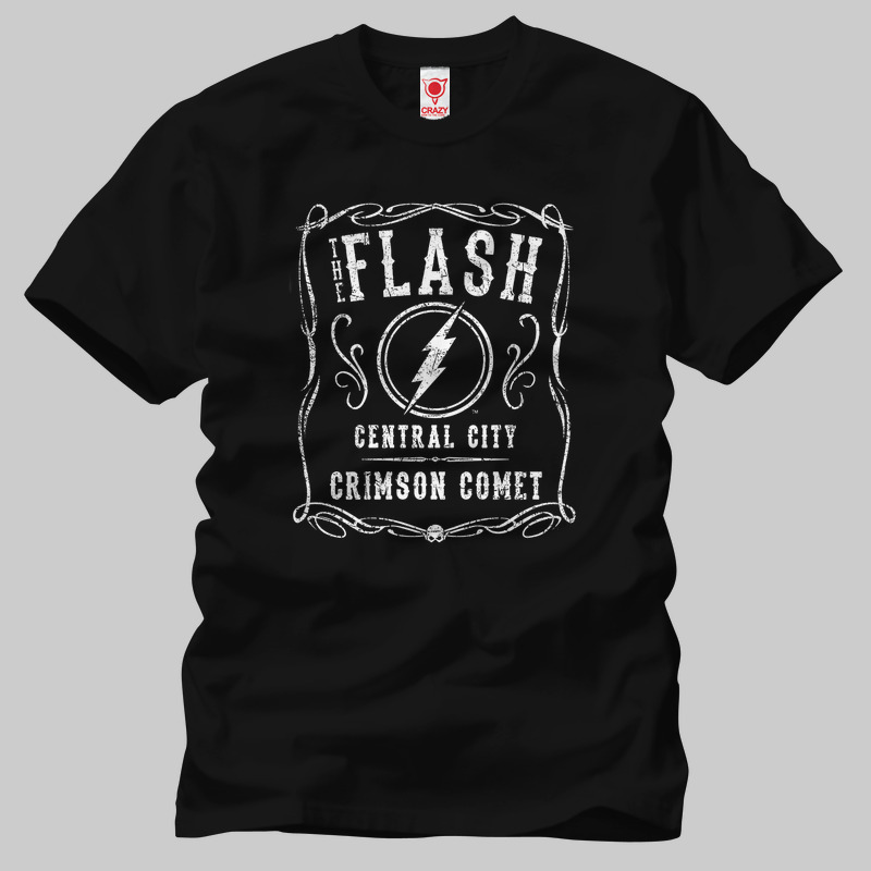 TSEC228601, Crazy, Flash Central City, Baskılı Erkek Tişört