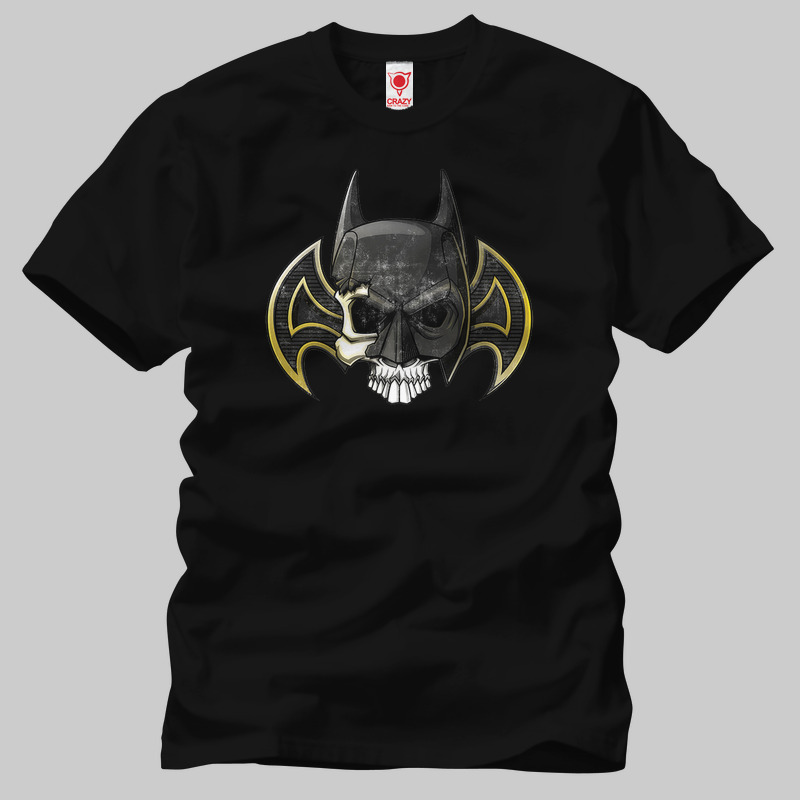 TSEC232301, Crazy, Skull Of Batman, Baskılı Erkek Tişört