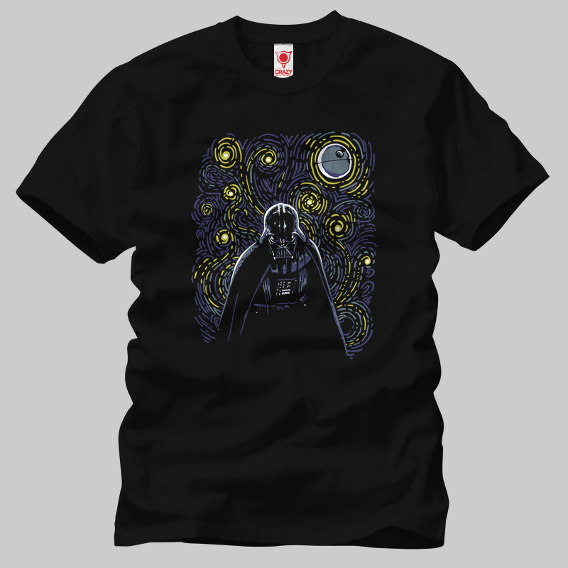 TSEC234001, Crazy, Star Wars Starry Dark Side, Baskılı Erkek Tişört