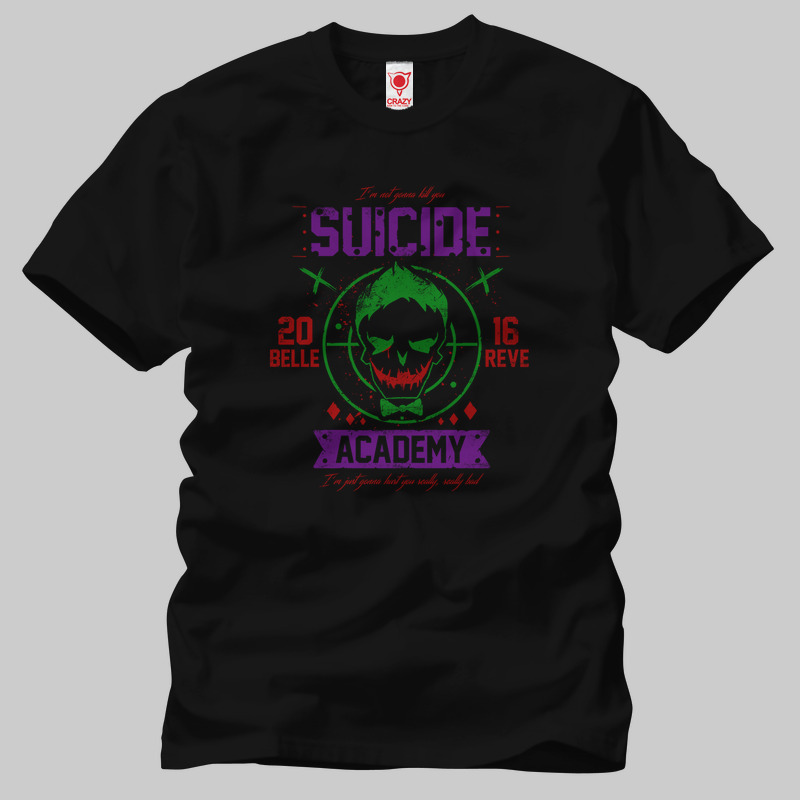 TSEC234101, Crazy, Suicide Academy Joker, Baskılı Erkek Tişört