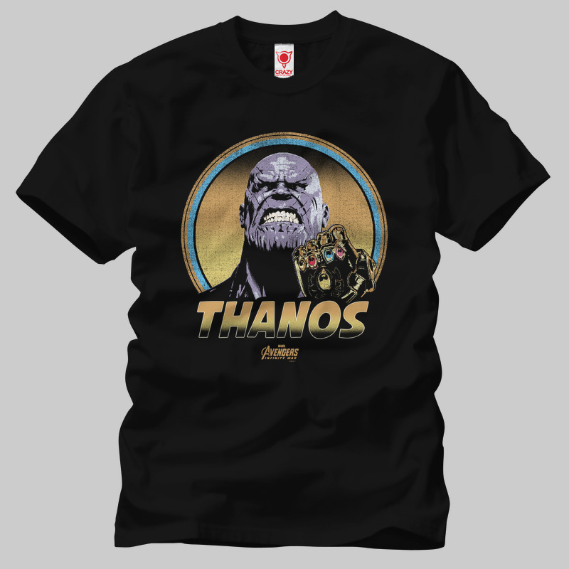 TSEC248901, Crazy, Avengers Infinity War Retro Thanos, Baskılı Erkek Tişört