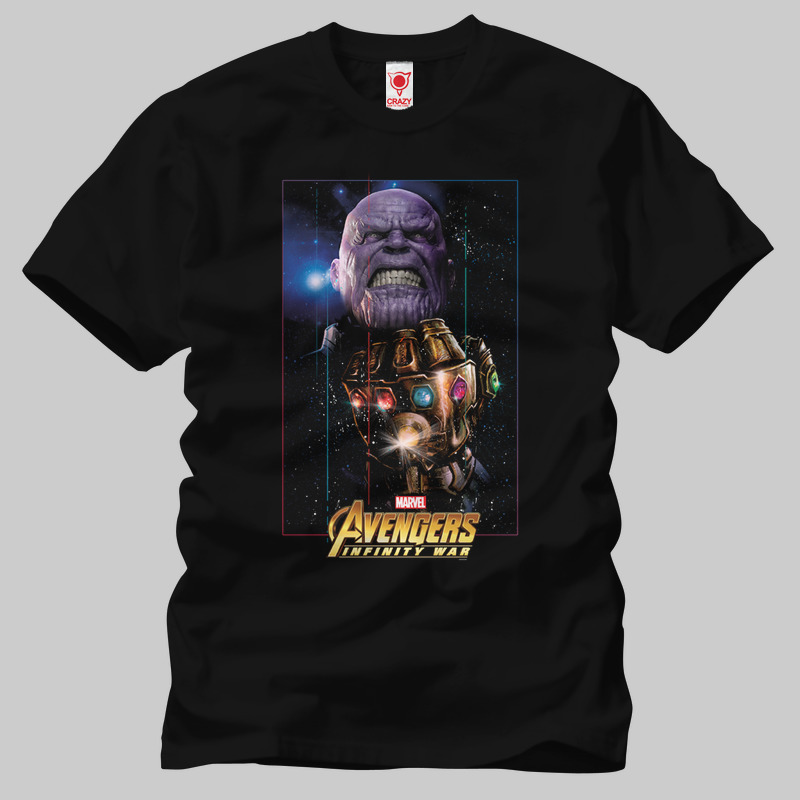 TSEC249301, Crazy, Avengers Infinity War Ultimate Power, Baskılı Erkek Tişört