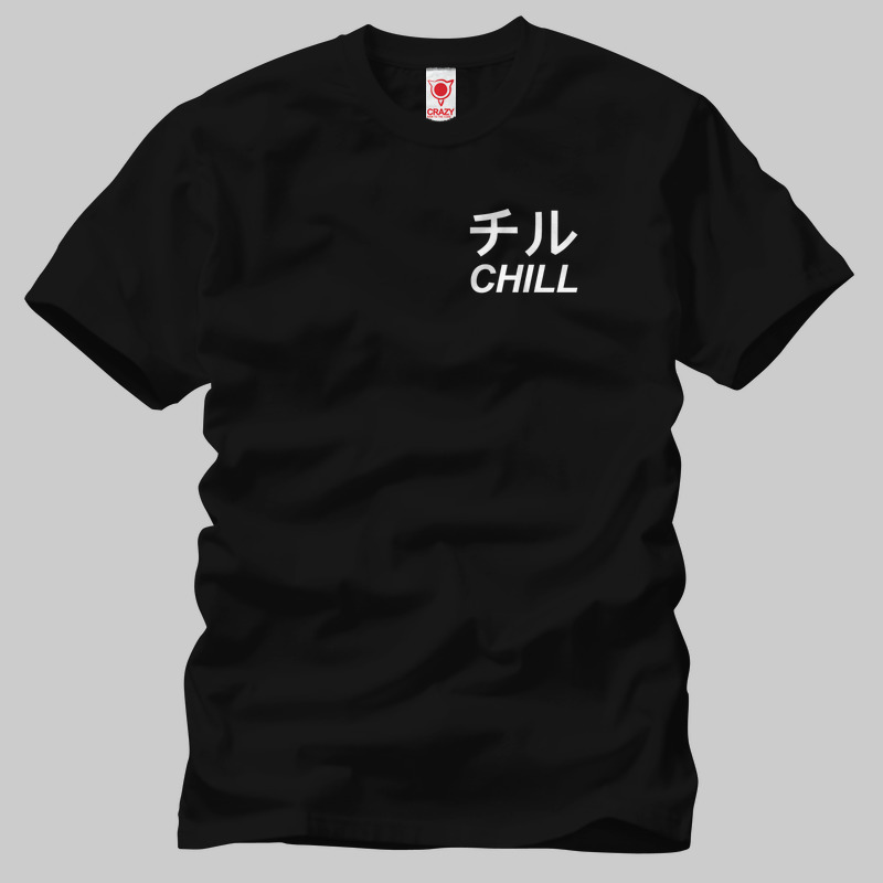 TSEC249701, Crazy, Chill Japanese, Baskılı Erkek Tişört