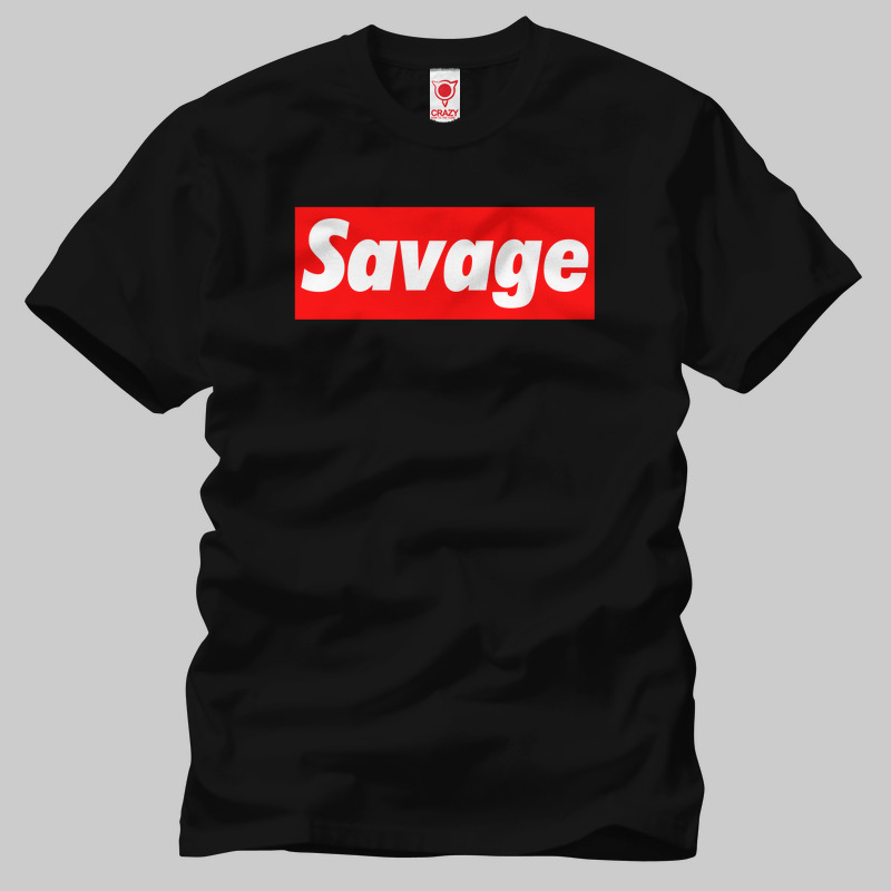 TSEC252101, Crazy, Savage, Baskılı Erkek Tişört