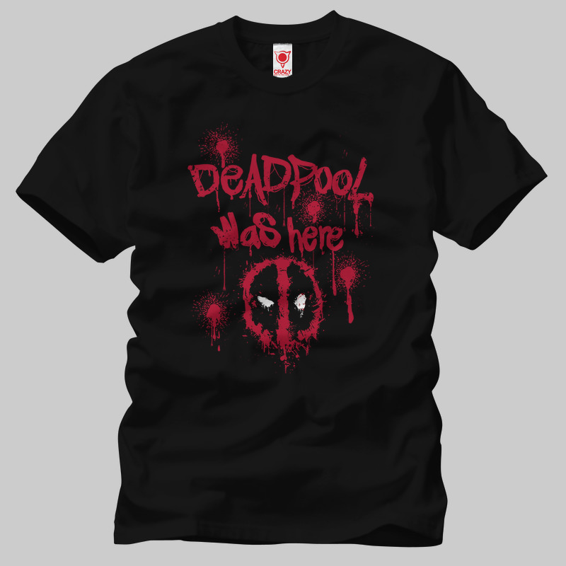 TSEC257501, Crazy, Deadpool Tag, Baskılı Erkek Tişört
