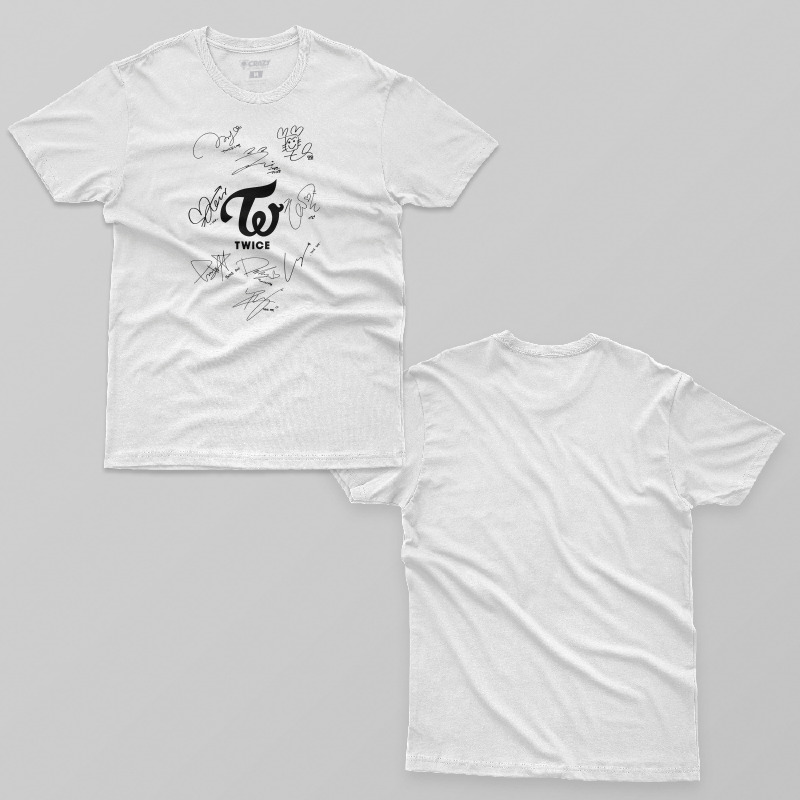TSEC259306, Crazy, Twice Signatura Logo, Baskılı Erkek Tişört