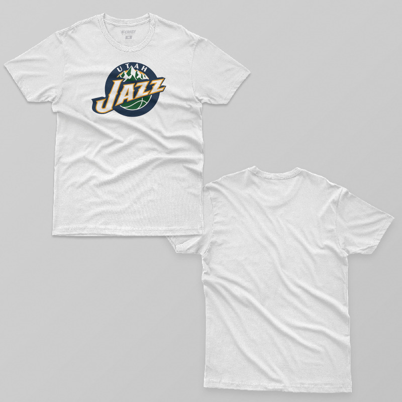 TSEC266006, Crazy, NBA Utah Jazz Logo, Baskılı Erkek Tişört