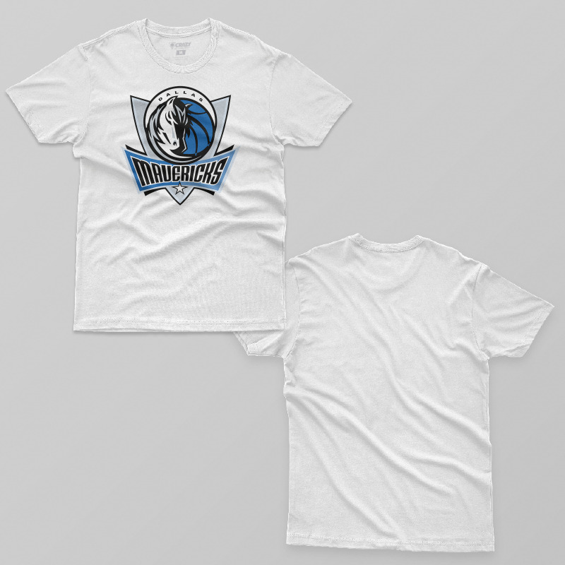 TSEC267006, Crazy, NBA Dallas Mavericks Logo, Baskılı Erkek Tişört