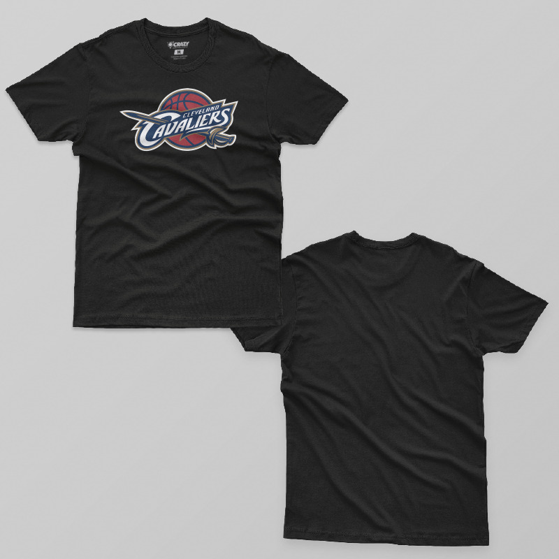 TSEC267101, Crazy, NBA Cleveland Cavaliers Logo, Baskılı Erkek Tişört