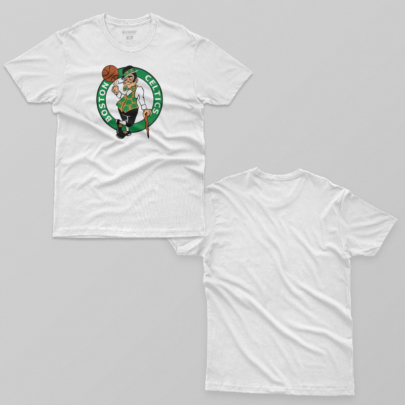 TSEC267406, Crazy, NBA Boston Celtics Logo, Baskılı Erkek Tişört