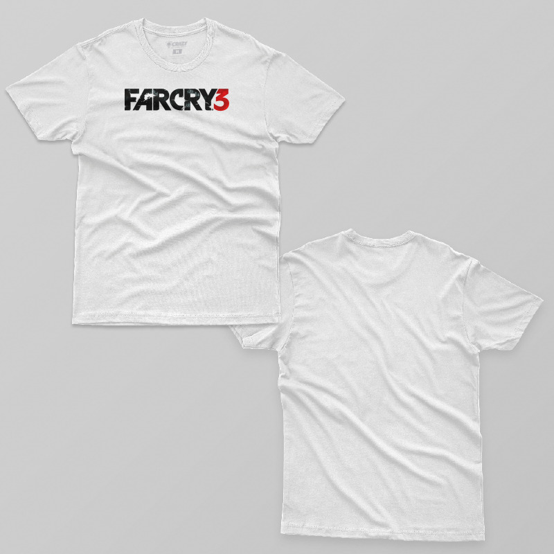 TSEC268806, Crazy, Farcry 3 Logo, Baskılı Erkek Tişört