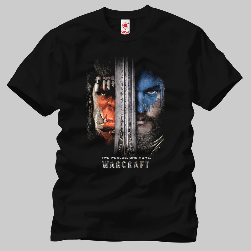 TSEC272601, Crazy, Warcraft The Beginning, Baskılı Erkek Tişört