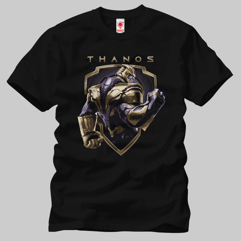 TSEC288501, Crazy, Avengers Endgame Thanos Shield Graphic, Baskılı Erkek Tişört