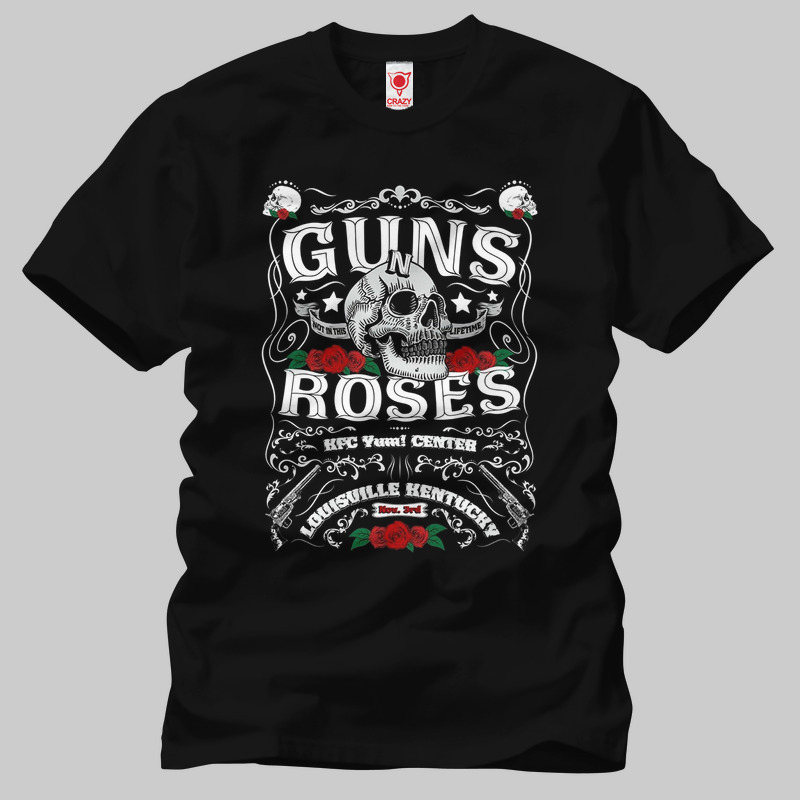 TSEC290101, Crazy, Guns N Roses Kentucky, Baskılı Erkek Tişört