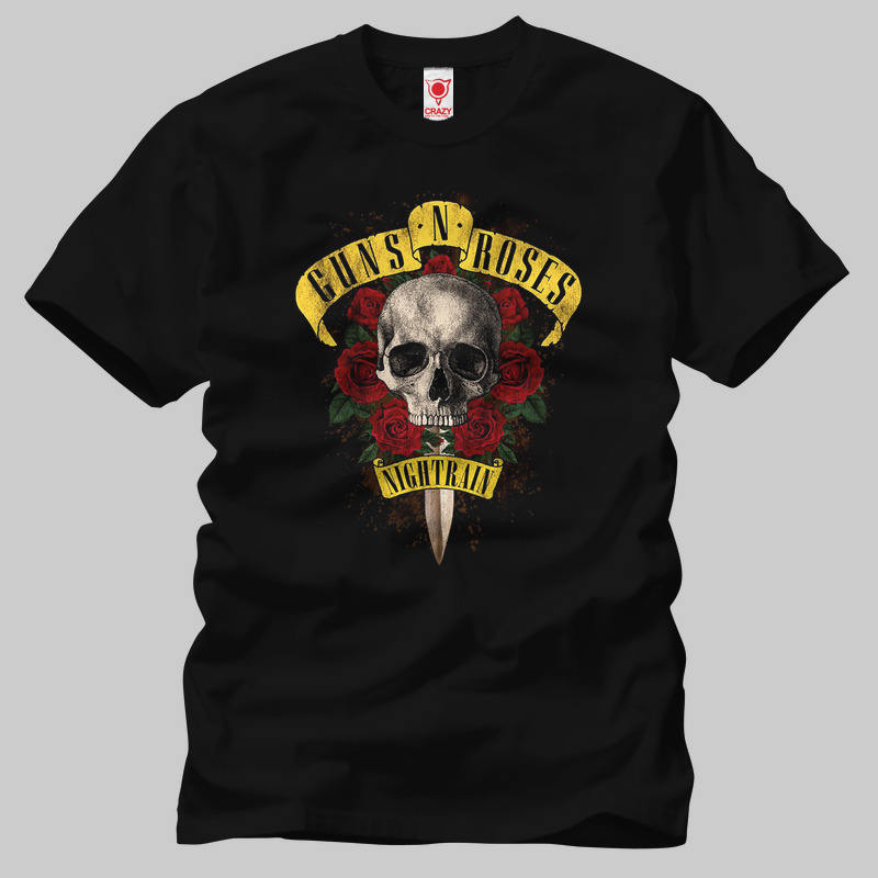 TSEC290201, Crazy, Guns N Roses Nightrain, Baskılı Erkek Tişört