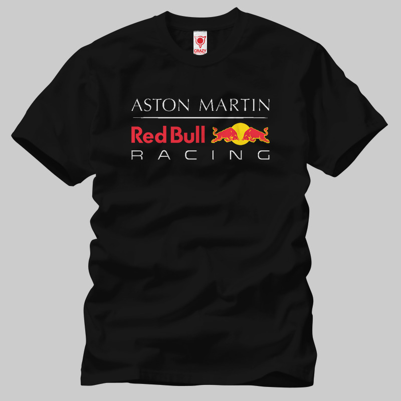TSEC300401, Crazy, Aston Martin Red Bull Racing Logo, Baskılı Erkek Tişört