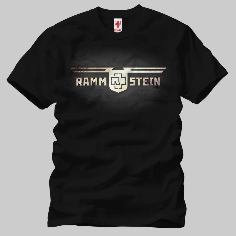 TSEC301401, Crazy, Rammstein Logo, Baskılı Erkek Tişört