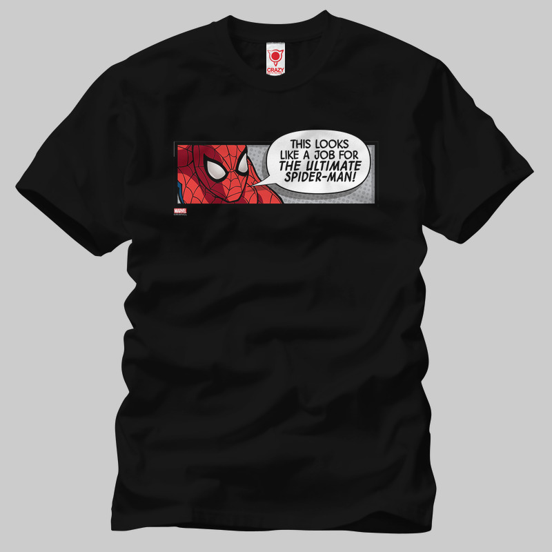 TSEC303401, Crazy, Spiderman Comic Panel, Baskılı Erkek Tişört
