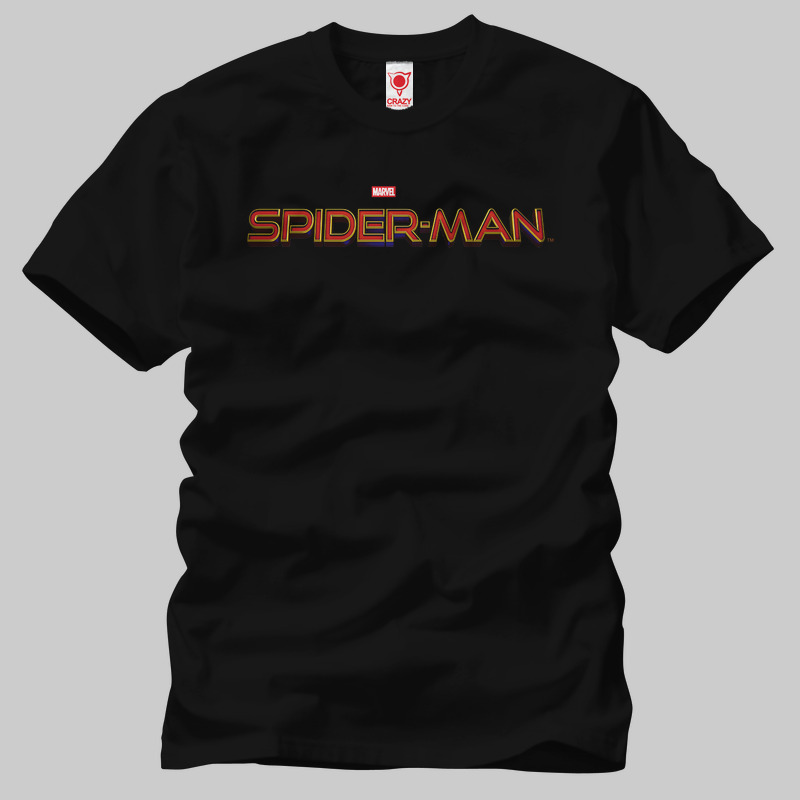 TSEC303701, Crazy, Spiderman Far From Home Logo, Baskılı Erkek Tişört