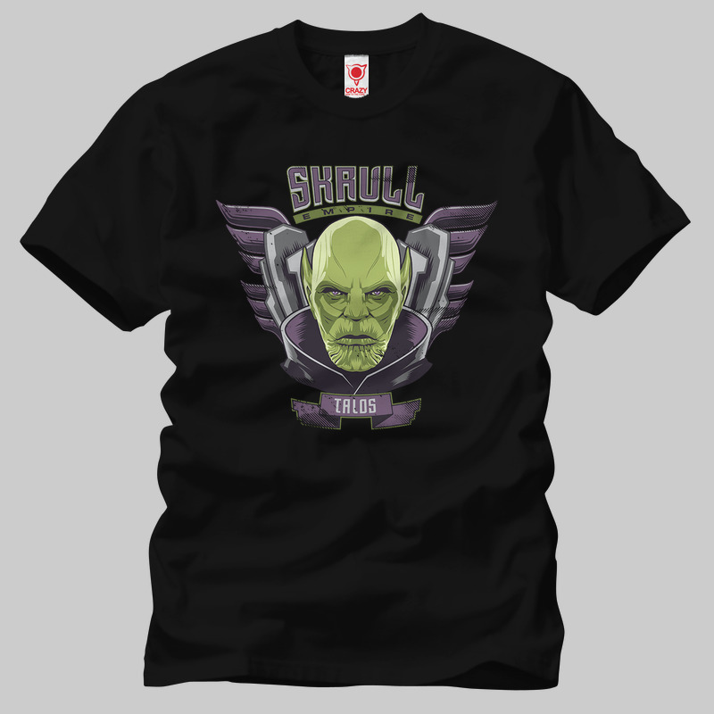 TSEC306001, Crazy, Captain Marvel Skrull Empire Talos Graphic, Baskılı Erkek Tişört
