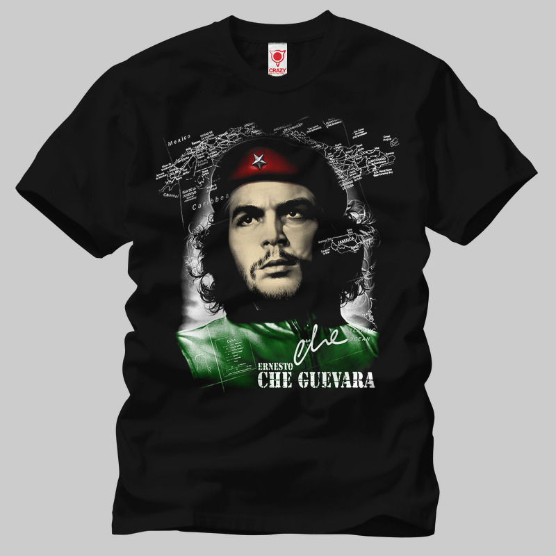 TSEC306301, Crazy, Ernesto Che Guevara, Baskılı Erkek Tişört
