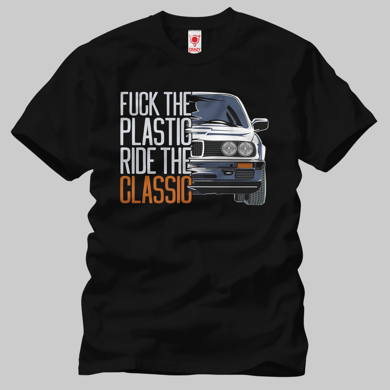 TSEC313501, Crazy, Fuck The Plastic, Baskılı Erkek Tişört