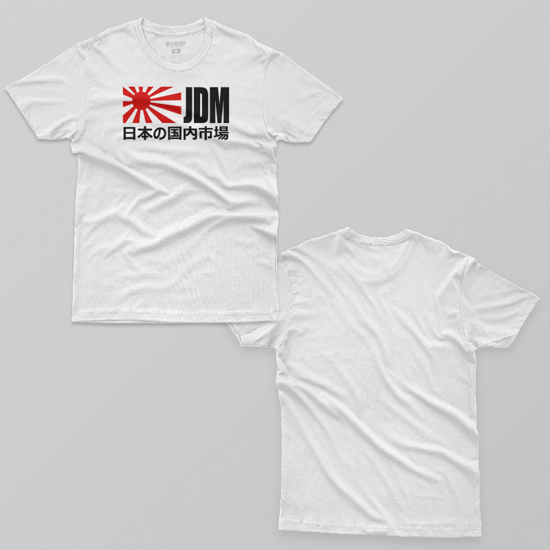 TSEC317306, Crazy, Jdm Japan Logo, Baskılı Erkek Tişört