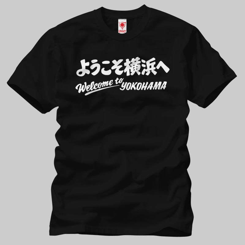 TSEC320401, Crazy, Welcome To Yokohama, Baskılı Erkek Tişört