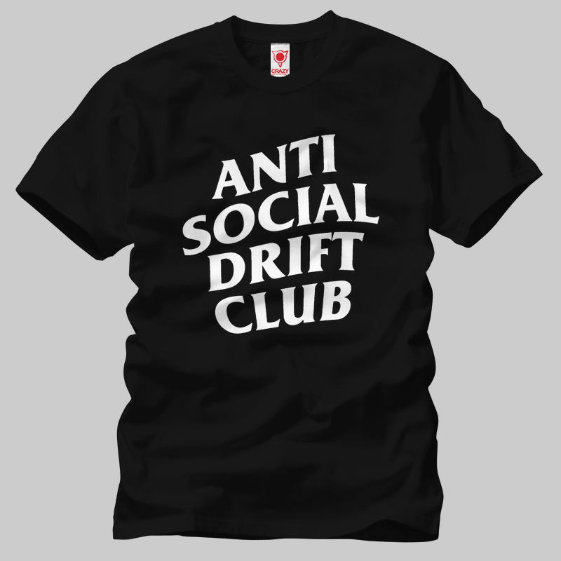 TSEC326201, Crazy, Anti Social Drift Club, Baskılı Erkek Tişört