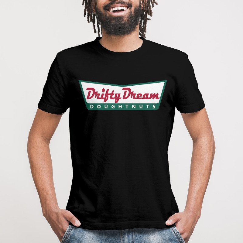 TSEC327001, Crazy, Drifty Dream Doughnuts, Baskılı Erkek Tişört