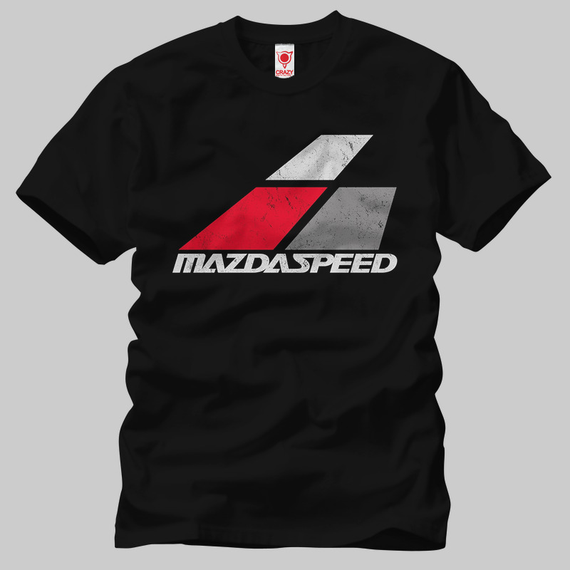 TSEC332101, Crazy, Mazda Speed, Baskılı Erkek Tişört