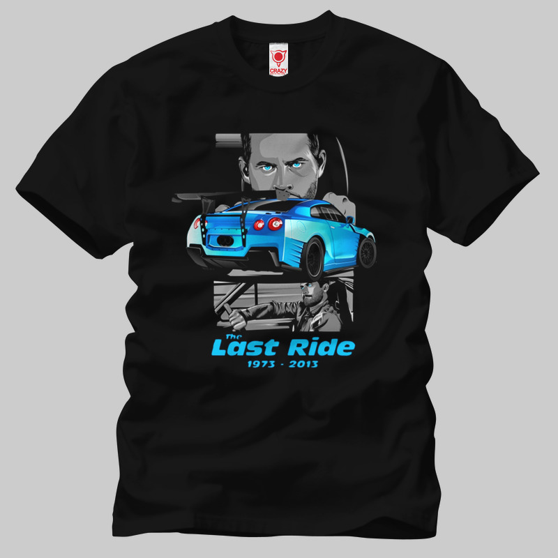 TSEC332201, Crazy, Nissan Paul Walker Last Ride, Baskılı Erkek Tişört