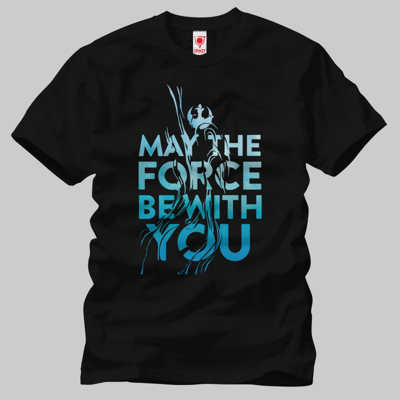 TSEC336301, Crazy, May The Force Be With You Watercolor, Baskılı Erkek Tişört