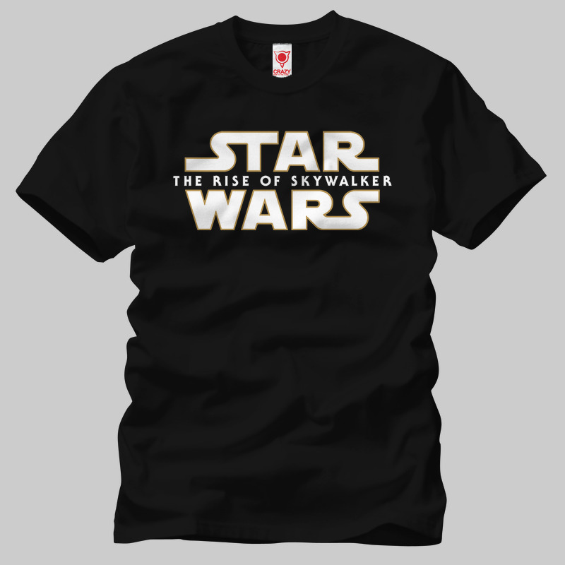 TSEC337701, Crazy, Star Wars The Rise Of Skywalker Logo, Baskılı Erkek Tişört