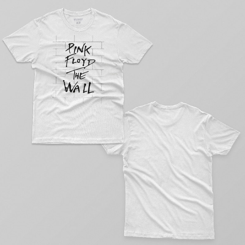 TSEC345406, Crazy, Pink Floyd The Wall, Baskılı Erkek Tişört