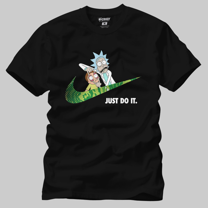 TSEC364301, Crazy, Rick And Morty Just Do It, Baskılı Erkek Tişört