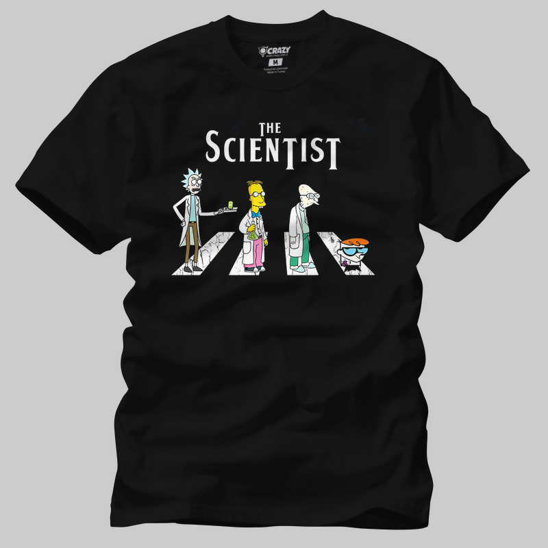 TSEC364601, Crazy, Rick And Morty The Scientist Dexter, Baskılı Erkek Tişört