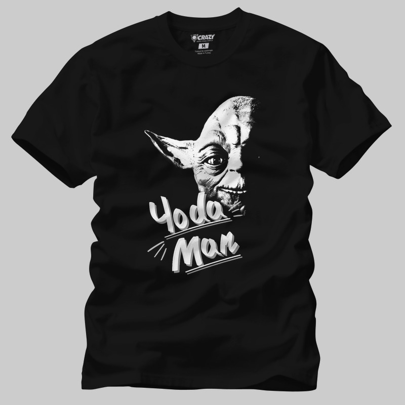 TSEC371901, Crazy, Star Wars Yoda Man, Baskılı Erkek Tişört
